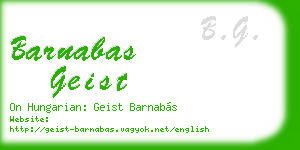 barnabas geist business card